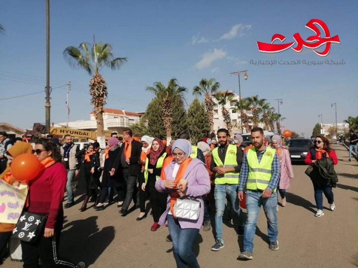 .. مسير... وأنشطة متنوعة مناهضة للعنف ضد المراة