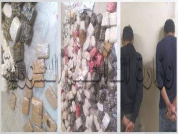 ضبط (240) كغ من مادة الحشيش المخدر و(75000) حبة كبتاغون و(11) كغ من مادة الكافتين في دمشق 