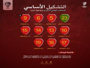 عمر السومة مهاجم وحيد أمام إيران.