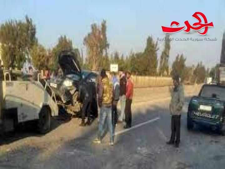 إصابة شخص بسبب حادث سير على أوتستراد حمص طرطوس