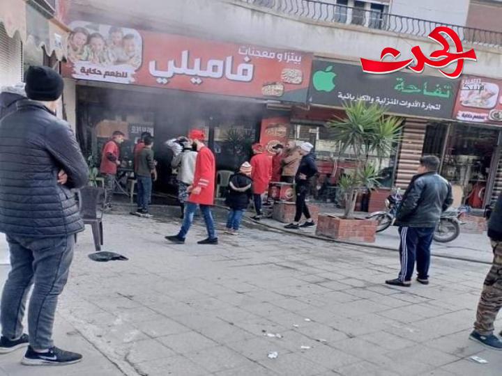 اندلاع حريق في فرن للمعجنات بحمص