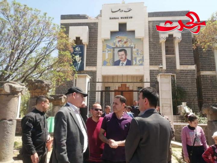 محافظ درعا يتفد المتحف الاثري والمنطقة الصناعية