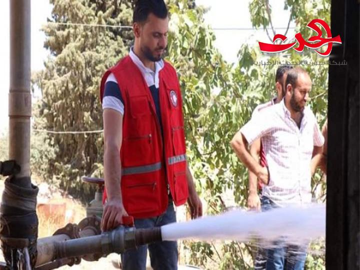 إعادة تأهيل بئر الخشابي في درعا 