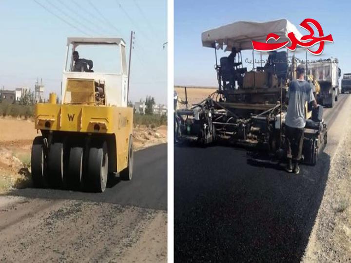 صيانة طريقين بتكلفة 124 مليون ليرة بريف درعا