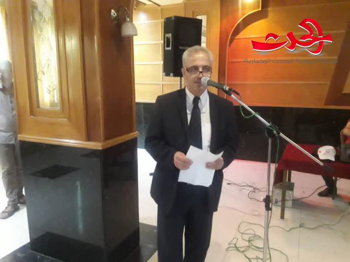 احتفاءً بعيد الصحافة السورية حفل استقبال في نادي الضباط في حمص 