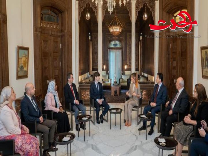 السيدة الأولى أسماء الأسد تبحث مع وفد الوكالة الدولية للطاقة الذرية 