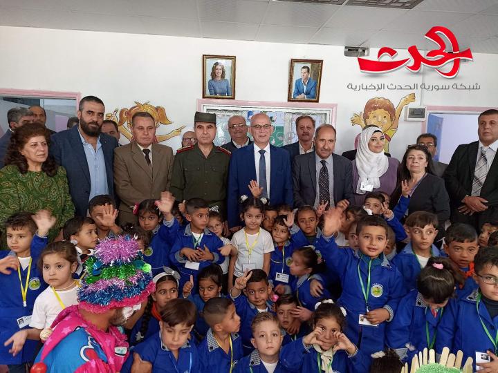 انطلاق العام الدراسي بروضة أبناء الشهداء بعد ترميمها