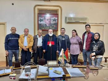 مطران أبرشية الجزيرة والفرات للسريان الأرثوذكس في ضيافة فرع الشبيبة بالحسكة