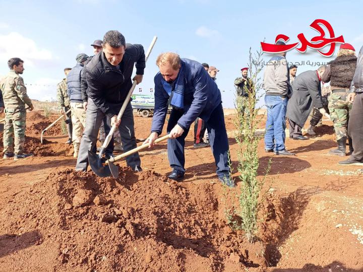 حملة تشجير بدرعا لإعادة إحياء الغطاء الحراجي الأخضر