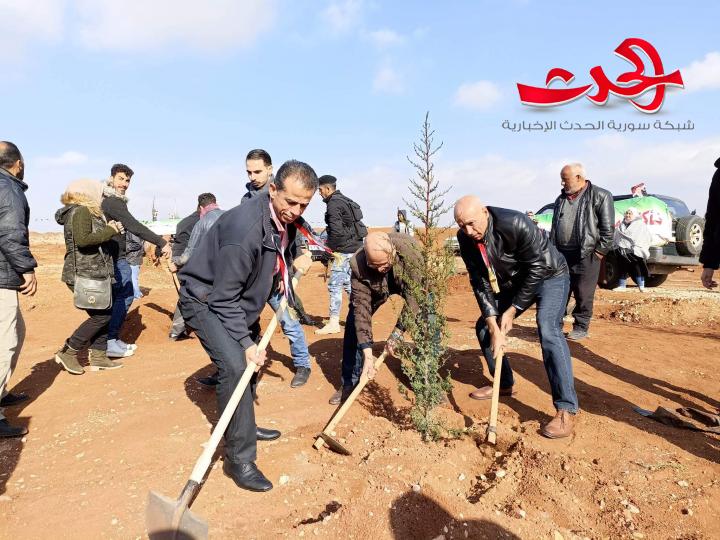 حملة تشجير بدرعا لإعادة إحياء الغطاء الحراجي الأخضر