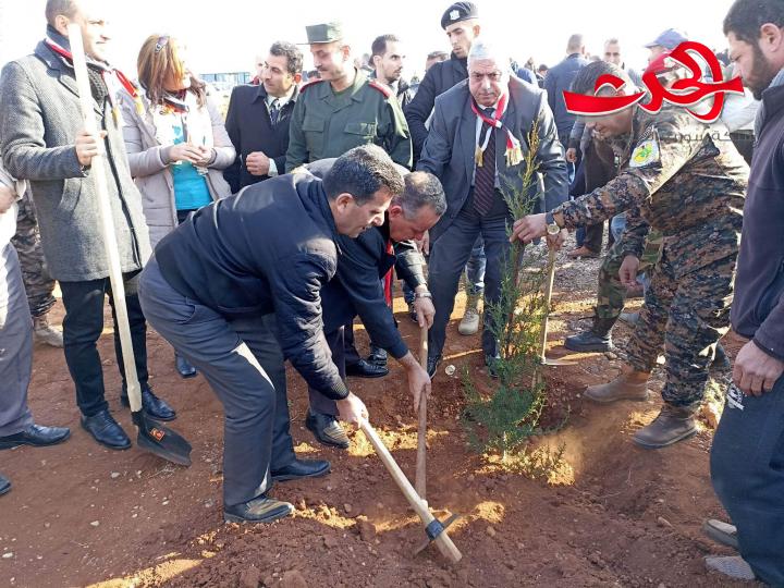 حملة تشجير بدرعا لإعادة إحياء الغطاء الحراجي الأخضر
