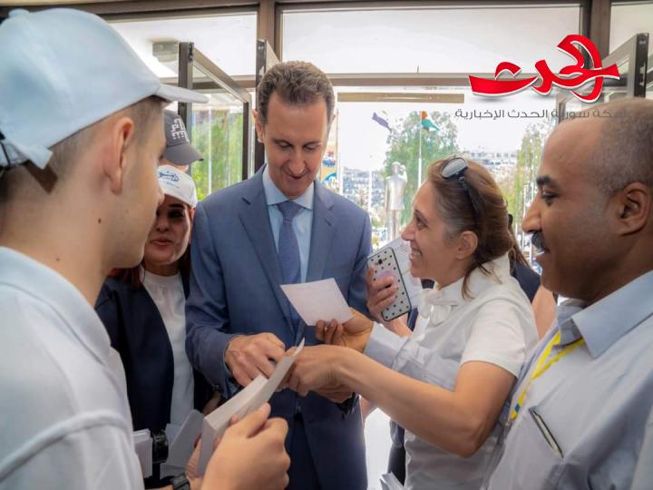 الرئيس بشار الأسد يُدلي بصوته في انتخابات أعضاء مجلس الشعب بدمشق.