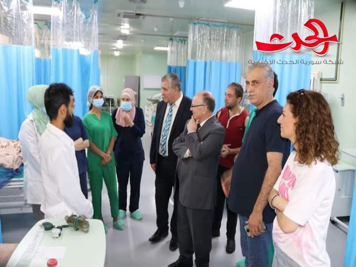 وزير التعليم العالي: يتفقد المشفى التعليمي في جامعة البعث 