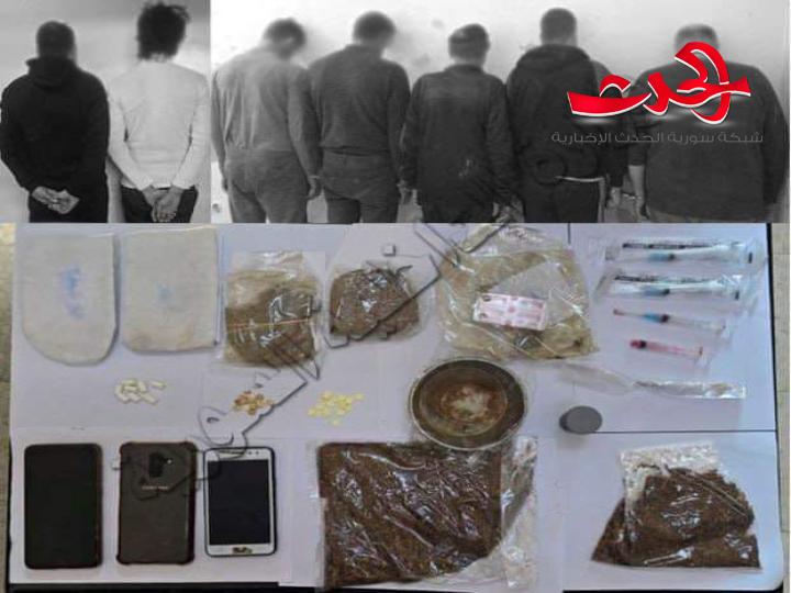 القبض على سارقي المنازل ومروجي المواد المخـ.درة في دمشق 