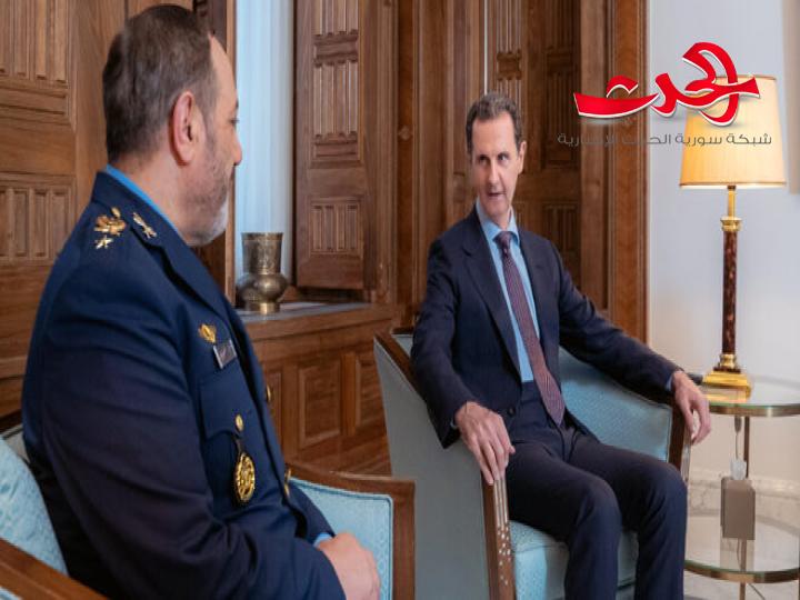 الرئيس الأسد يبحث مع وزير الدفاع الإيراني قضايا تتعلق بالدفاع والأمن في المنطقة