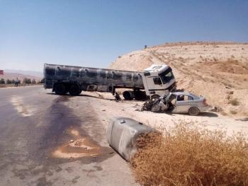 إصابة 4 مواطنين جراء حادث على أوتستراد (دمشق - حمص)