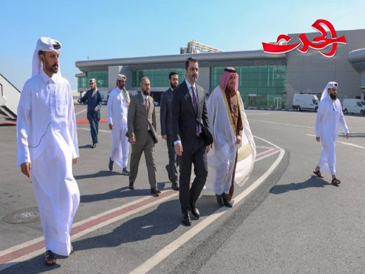 وزير الخارجية أسعد الشيباني يصل إلى العاصمة القطرية الدوحة 