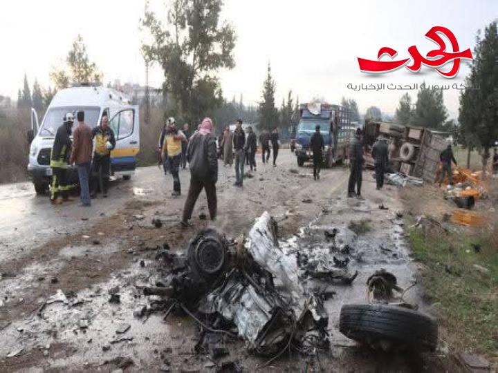 وفاة 6 أشخاص إثر حادث سير على طريق حماة – حلب الدولي