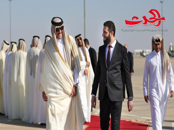 الرئيس الشرع يستقبل أمير دولة قطر