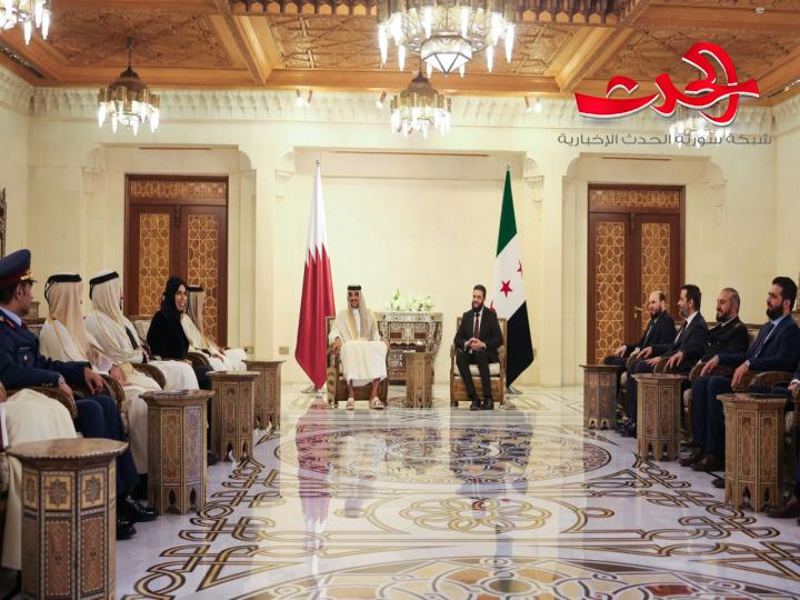 الرئيس الشرع يستقبل أمير دولة قطر