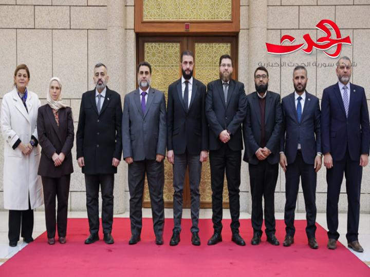 الرئيس الشرع يجتمع مع اللجنة التحضيرية للمؤتمر الوطني
