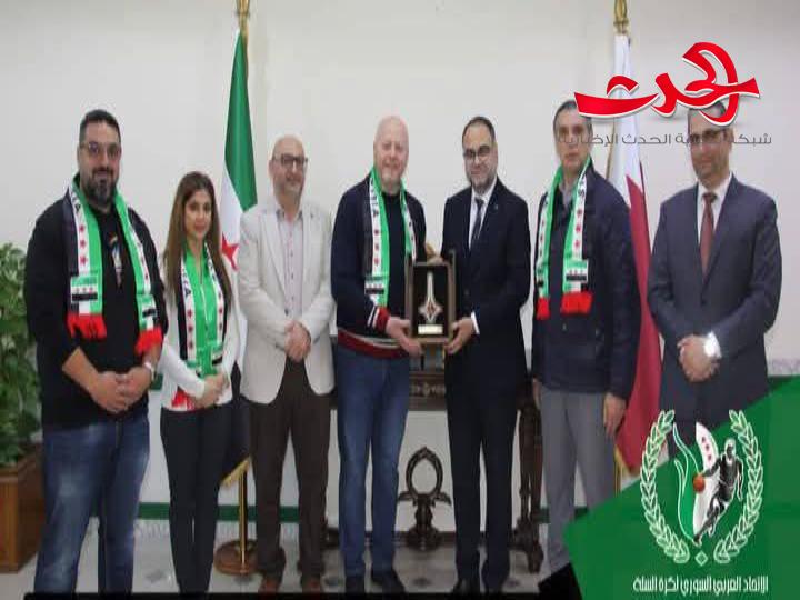 السفارة السورية في قطر تستقبل بعثة منتخب السلة 