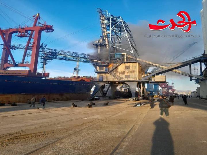 زيارة تفقدية لصوامع مرفأ طرطوس بعد حادثة الحريق