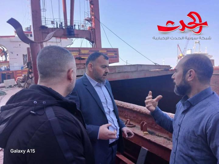 زيارة تفقدية لصوامع مرفأ طرطوس بعد حادثة الحريق