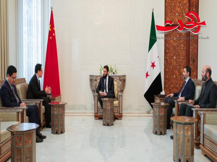 الرئيس الشرع يستقبل سفير جمهورية الصين الشعبية