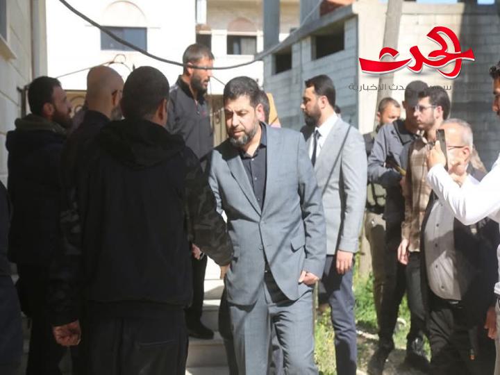 محافظ اللاذقية وعضو اللجنة العليا للسلم الأهلي يقدمون العزاء للسيدة أم أيمن ريحان