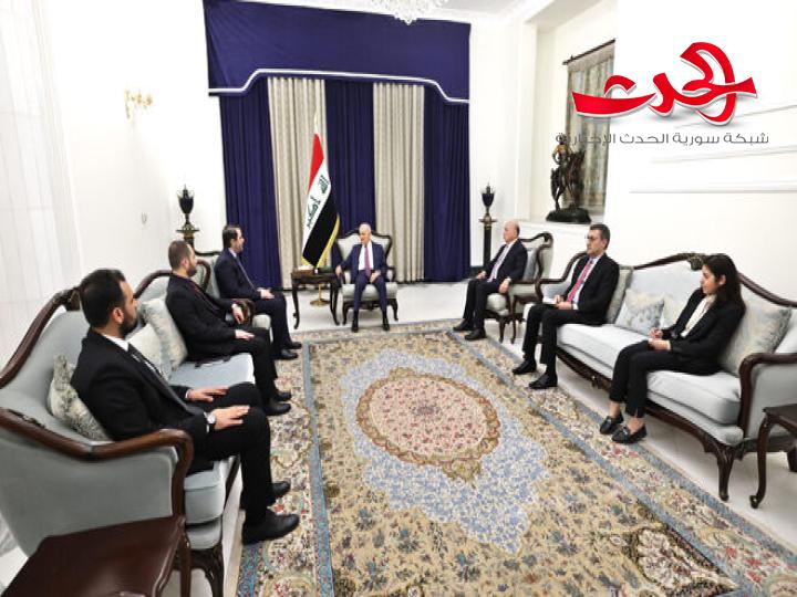 الرئيس العراقي يبحث مع الشيباني العلاقات الثنائية وسبل تعزيزها