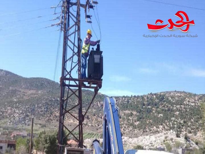 كهرباء حمص تنفذ العديد من أعمال صيانة واصلاح أعطال شبكة الكهرباء