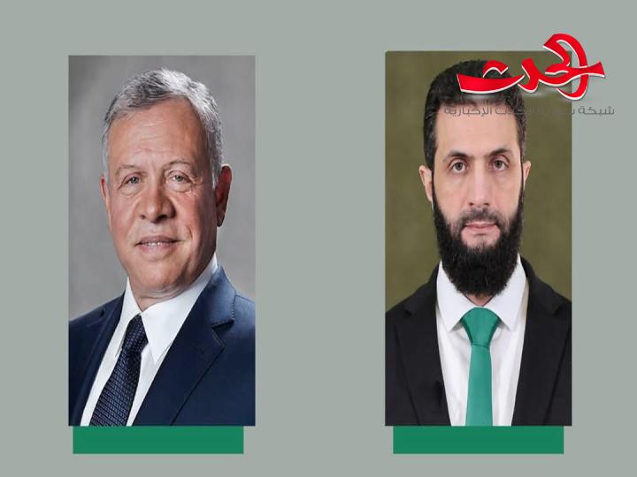 الرئيس الشرع يتلقى برقية تهنئة من ملك الأردن بمناسبة عيد الفطر المبارك