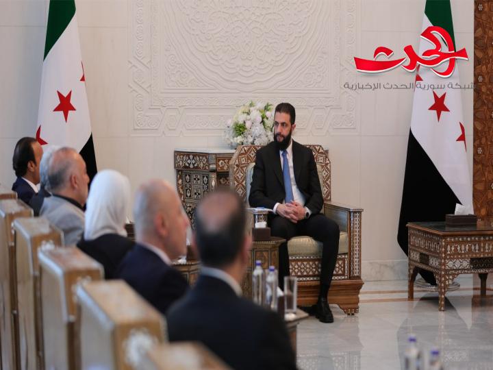 الرئيس الشرع يلتقي لجنة تقصي الحقائق المكلفة بالتحقيق في أحداث الساحل