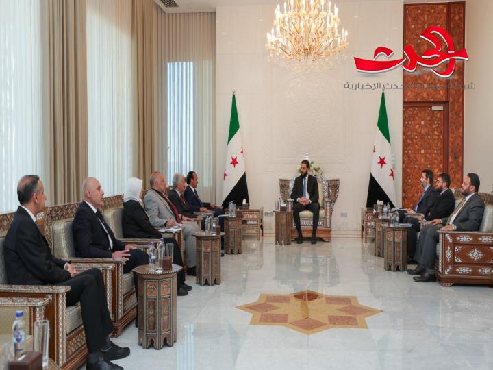 الرئيس الشرع يلتقي لجنة تقصي الحقائق المكلفة بالتحقيق في أحداث الساحل