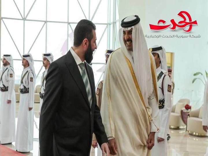 الرئيس الشرع والوزير الشيباني يلتقيان أمير دولة قطر