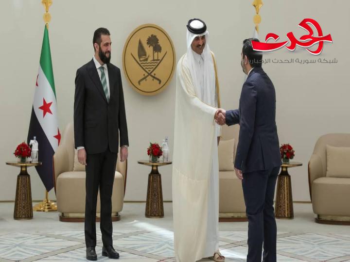 الرئيس الشرع والوزير الشيباني يلتقيان أمير دولة قطر