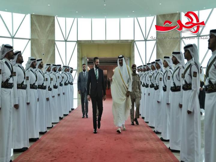 الرئيس الشرع والوزير الشيباني يلتقيان أمير دولة قطر