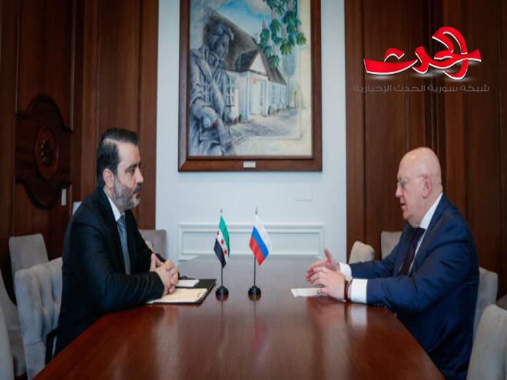 وزير الخارجية يلتقي المندوب الدائم الروسي لدى الأمم المتحدة