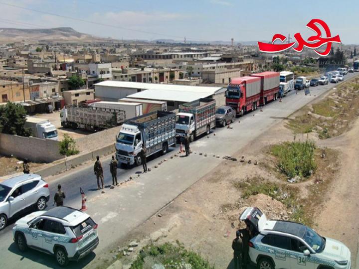 "الضابطة الجمركية": تواصل عملها على أوتوستراد ‏دمشق حلب