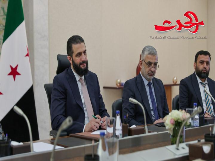 الرئيس الشرع يلتقي مع وزير الأوقاف وعدد من مسؤولي الوزارة