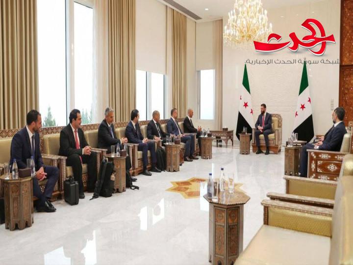 الرئيس الشرع يلتقي وفداً من رجال الأعمال والمستثمرين من دولة الكويت الشقيقة
