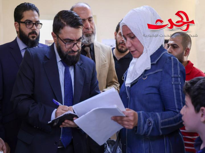 "وزير العدل": يُناقش معوقات العمل القضائي في القصر العدلي بدمشق