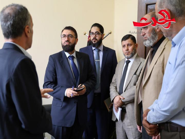 "وزير العدل": يُناقش معوقات العمل القضائي في القصر العدلي بدمشق