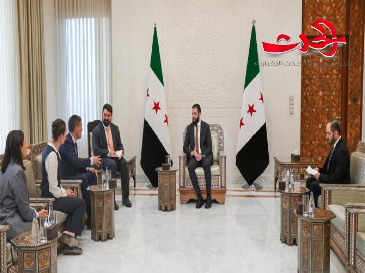 الرئيس الشرع يبحث مع رئيس لجنة الإنقاذ الدولية آليات وسبل تعزيز عملها في سوريا
