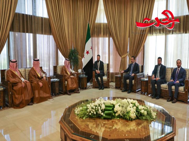 الرئيس الشرع يستقبل وفداً سعودياً رفيع المستوى