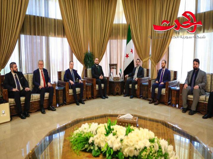 الوزير الشيباني يلتقي وفداً من الجمهورية الصربية