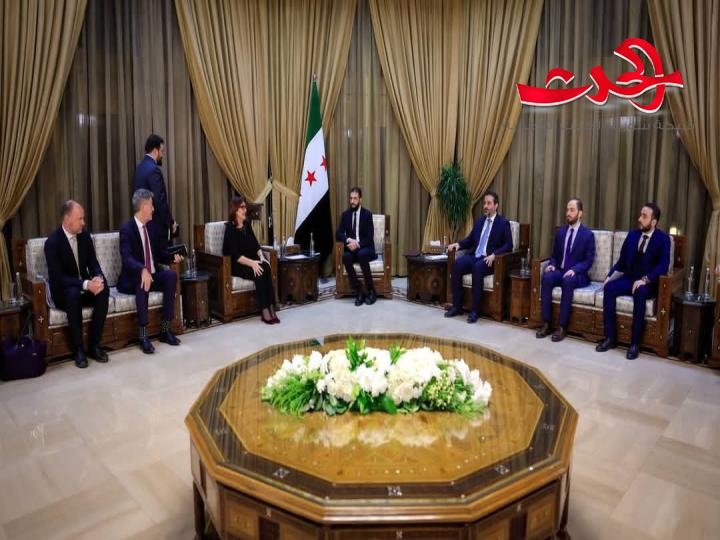 الرئيس الشرع والوزير الشيباني يلتقيان المفوضة الأوروبية دوبرافكا شويسا