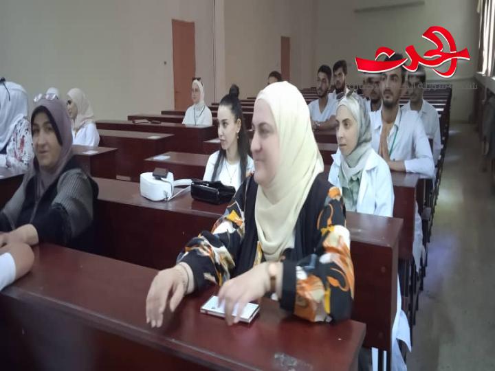 محاضرة بعنوان "طب الأسنان الوقائي" لطلاب الميتم الإسلامي في كلية طب الأسنان بجامعة حمص