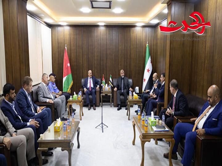 محافظ درعا يستقبل وفداً أردنياً برئاسة محافظ إربد 
